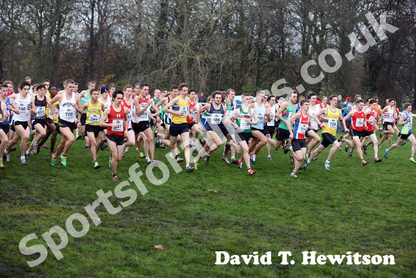 under-20s mens start,  2012 McCain Liverpool Cross Challenge.